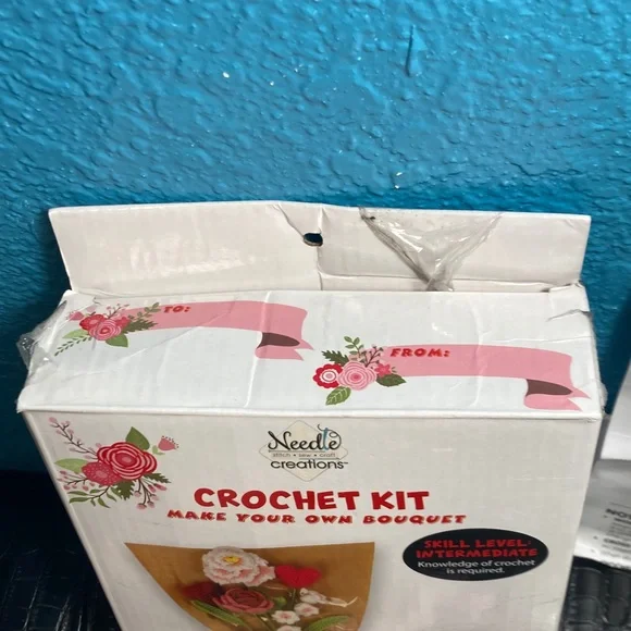 OPEN BOX Needle Creations Crochet Kit - Make Your Own Bouquet COMPLETE KIT - Picture 9 of 11